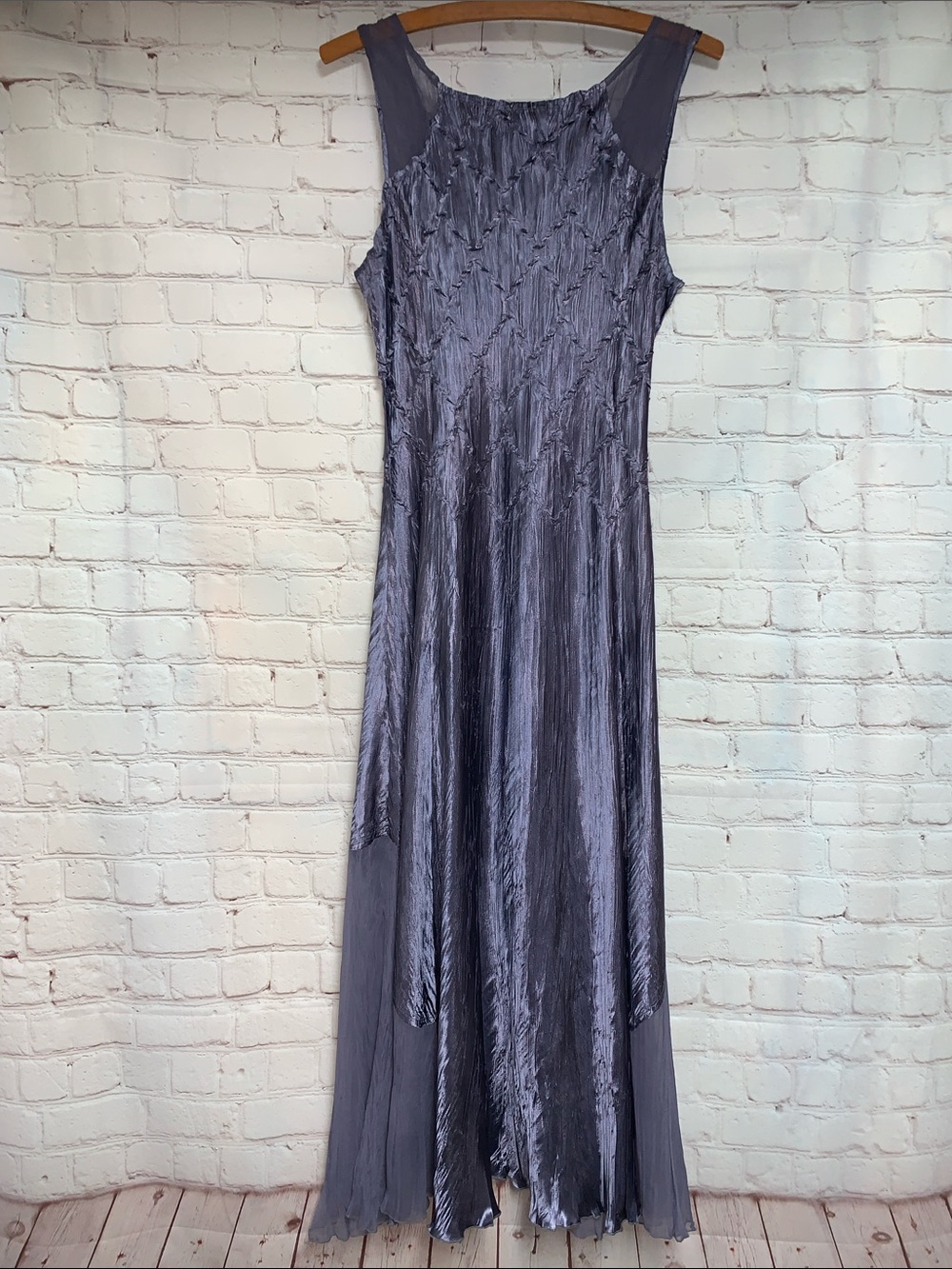 NWOT KomaRov 2 Piece Lavender Jeweled Charmeuse Chiffon Dress Jacket SizeM - Picture 9 of 9
